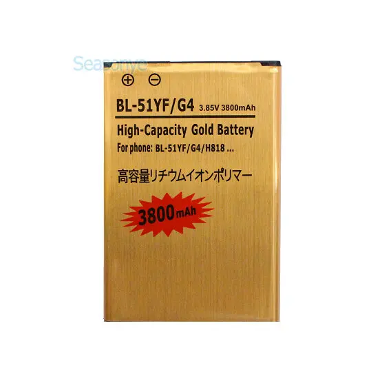 Seasonye 3800mAh BL-51YF Золотая запасная батарея для LG G4 H818 H818N VS999 F500 F500S F500K F500L H815 + код