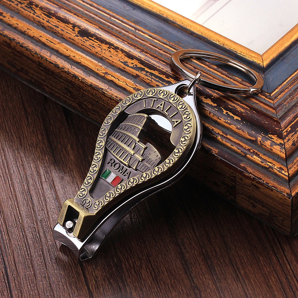 Vicney Italy Roma Keychain Vintage Antique Bronze Colosseum Building Key Chain Gift Souvenirs For Best Friend | Украшения и