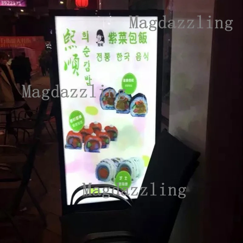 Уличная стойка 60x90 см для ресторана двухсторонняя Светодиодная панель мобильный