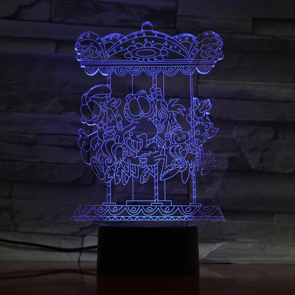 3D Визуальный светодиодный ночник для детской комнаты прикроватная лампа детей