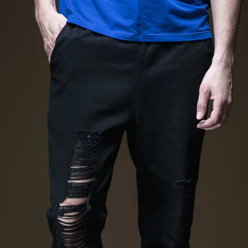 2018 Zipper Fly Jeans Men Pinli For Pingli Summer Hot New Men's Decoration Body Small Foot Hole Nine Points Tide B192216384 | Мужская
