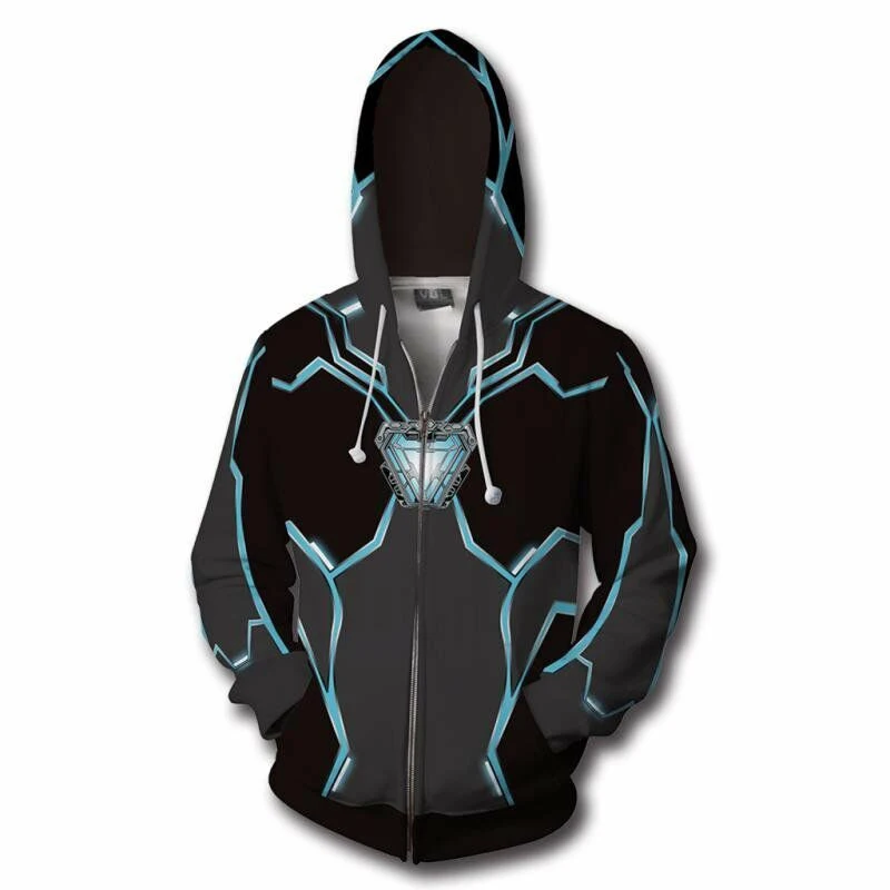 hooded 2 Толстовки с капюшоном «Капитан Марв», карнавальный костюм «Капитан Америка», «Железный человек», «Тони Старк», свитер с капюшоном на молнии в стиле хип-хоп для мужчин и женщин - Цвет: hooded 2