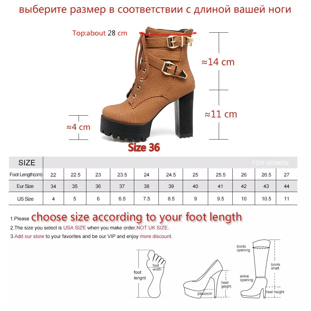 Женские ботильоны на платформе fanyuan черные ботинки высоком каблуке 11 см со
