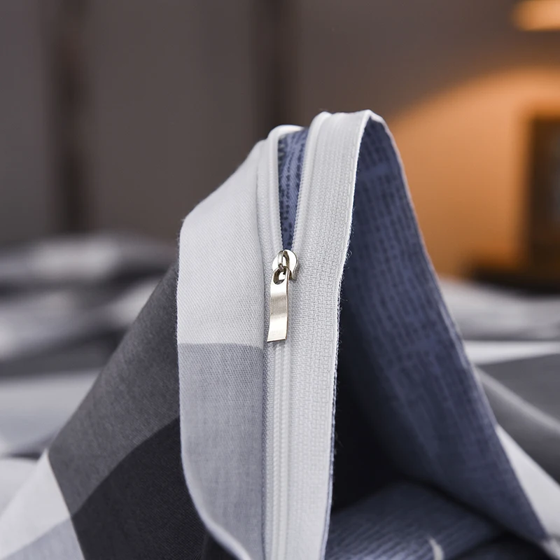 Комплект постельного белья в классическую полоску из 100% хлопка с принтом мягкий