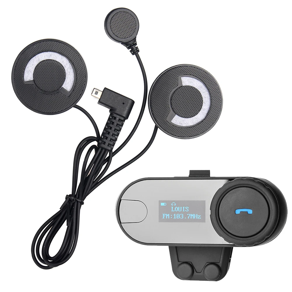 QPLOVE FreedConn TCOM-SC гарнитура с ЖК-экраном и FM мягкий наушник микрофон Bluetooth мотоциклетный шлем домофон