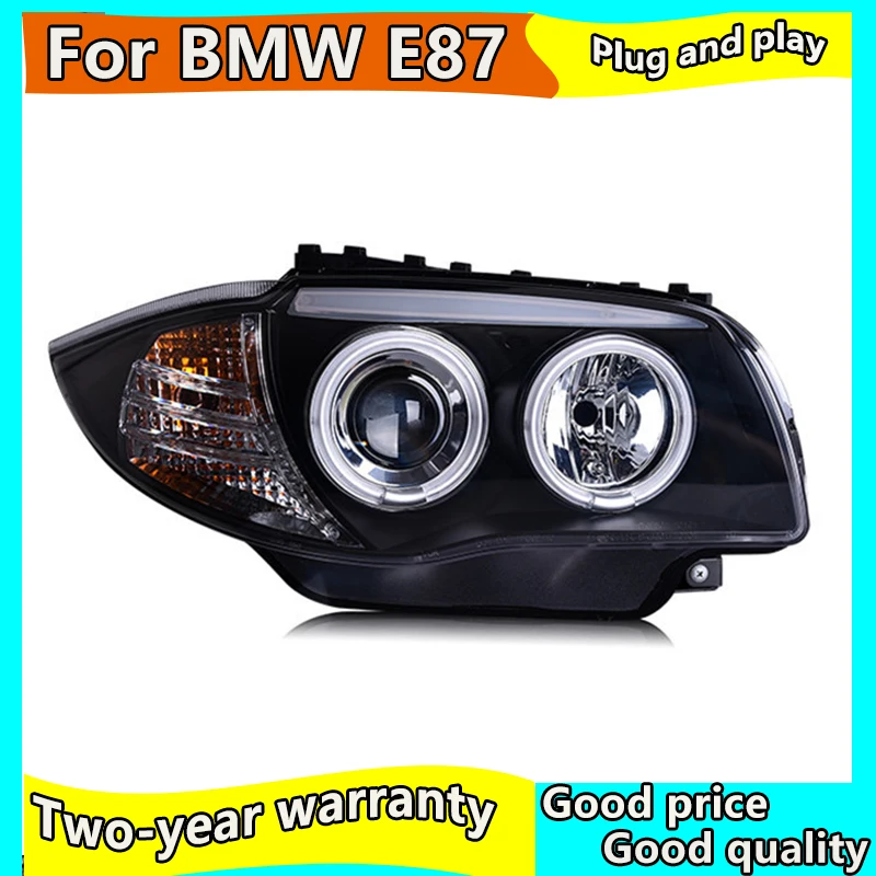 Автостайлинг для BMW E87 120i 130i фары 2004 2011 светодиодный ная фара DRL линза двойной луч H7