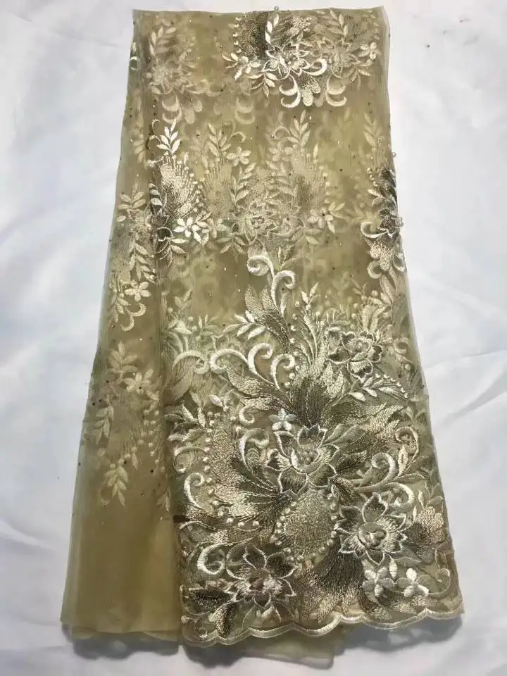 5 ярдов/шт. самая популярная темно-синяя французская сетчатая кружевная ткань с