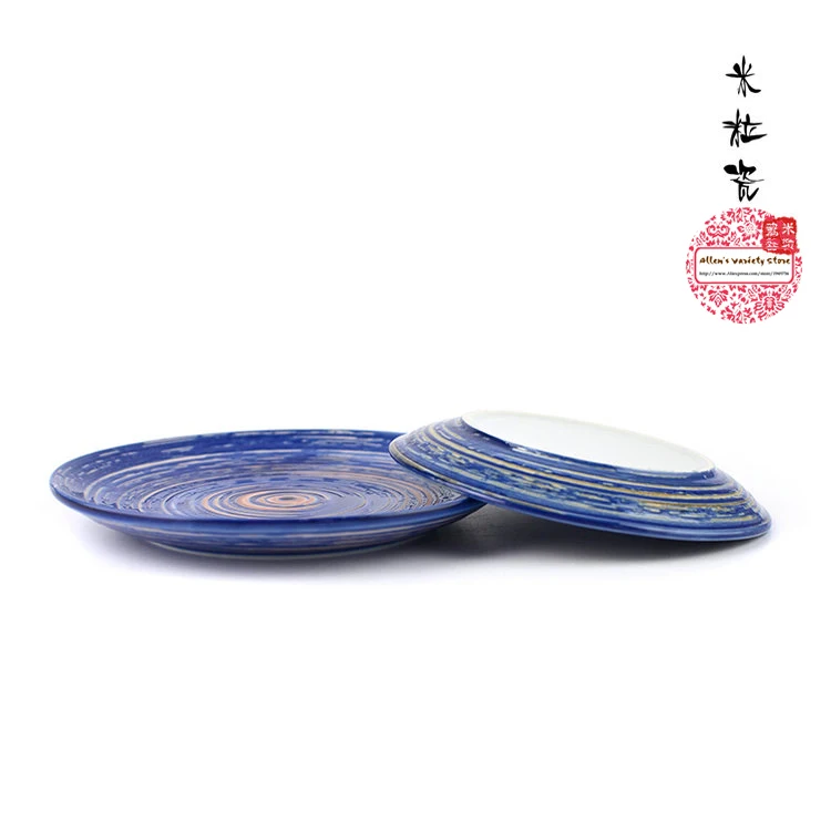 Van Gogh Blue starry night Plate ceramic Bone plate Barbecue platter sushi Cold dish Sashimi Buffet dishes Porcelain | Дом и сад
