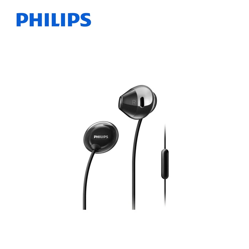 Black Philips SHE4205 оригинальные проводные наушники с наушниками-вкладышами, спортивные наушники с микрофоном для Galaxy 8, официальная проверка - Цвет: Black
