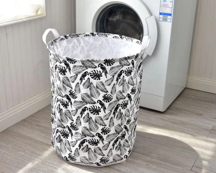 Новые корзины для грязной одежды 50*40 см, складные корзины для белья из хлопка и льна для игрушек, органайзер для бюстгальтера, корзины для хранения мелочей