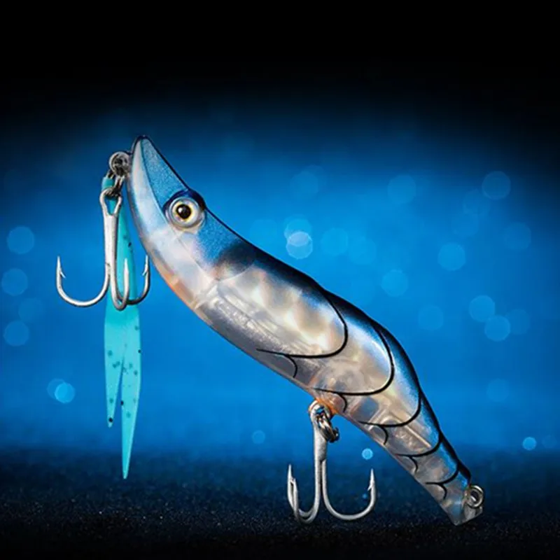 Рыболовные приманки 80 мм 15 г креветки рыболовные 3D глаза воблеры Isca Pesca Япония