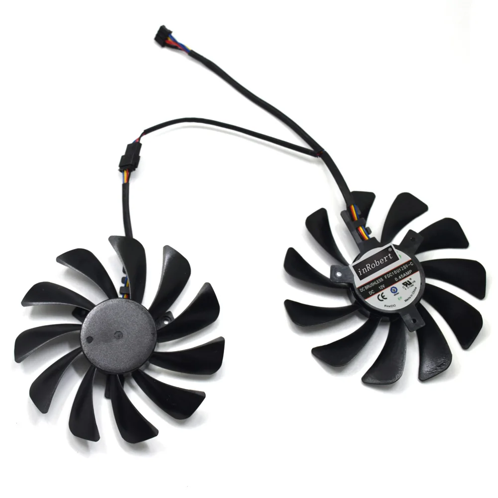 DIY-FDC10U12S9-C 95 мм CF1010U12S FDC10U12S9-C 4pin XFX его RX580 охлаждающий вентилятор GPU заменить для XFX RX570 RX580 RX560D RX 580 8G RX Vega 56 - Цвет лезвия: DIY-FDC10U12S9-C