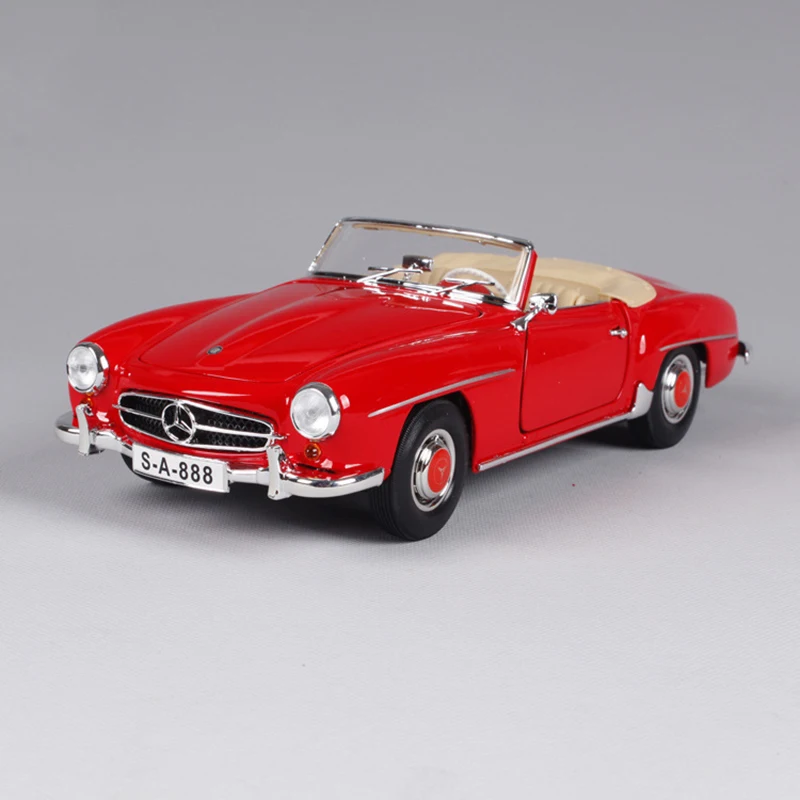 Maisto 1:18 литая машина 1955 190SL Roadster W121 Coupe красные классические автомобили из сплава