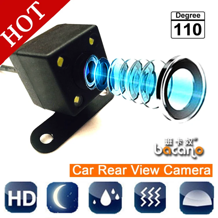 Бесплатная доставка 110 градусов Водонепроницаемая 4 светодиода ночного видения