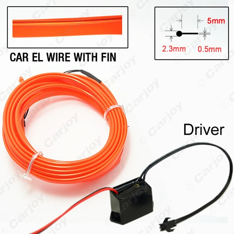 3 м 9 цветная Гибкая формовочная EL неоновая светящаяся лента с плавником для