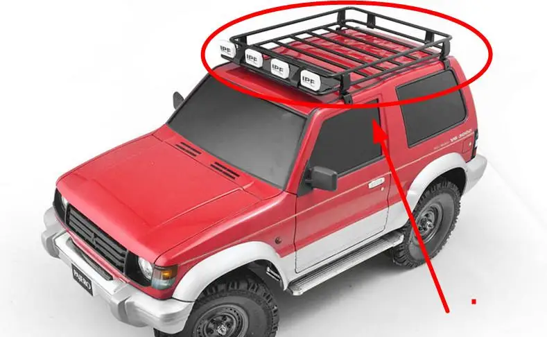 Металлический багажник на крышу с подсветкой ABR для масштаба 1/10 Tamiya cc01 cc 01 PAJERO ARB