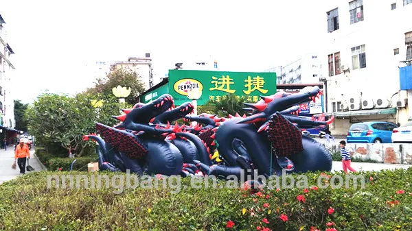 Бесплатная доставка 5 м длинный надувной дракон с крыльями для украшения