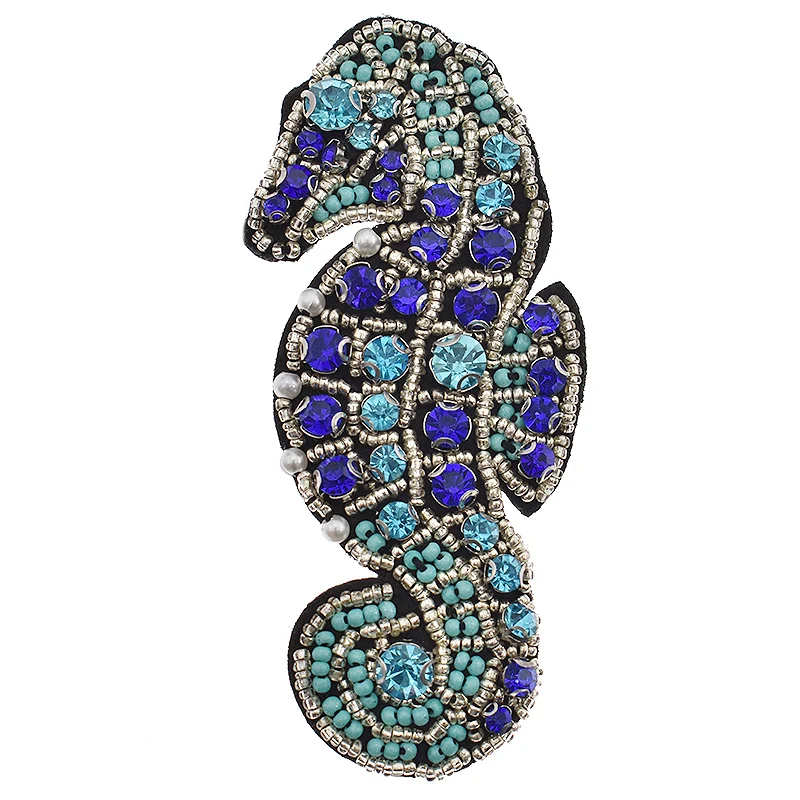 New Arriving Sea Horse Patch For Clothes DIY Crystal Handbags Sewing On Decorative Applique | Дом и сад