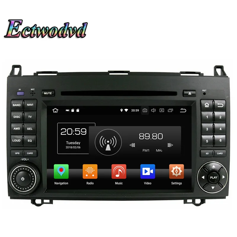 Ectwodvd Восьмиядерный 4G/четырехъядерный Android 8 0/7 1 автомобильный DVD gps для Benz A W169 (2005