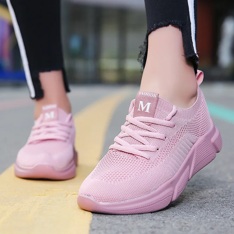 

Women Sport Shoes Casual Vulcanized Shoes Woman Mesh Breathable Spring Summer Trainers Ladies Footwear Tenis Feminino Esportivo
