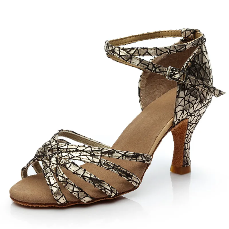 Silver 5cm Heel SUN LISA/Классический стиль; Лазерный дизайн; женская обувь для танцев на высоком каблуке; обувь для сальсы, Танго, бальных танцев, латинских танцев - Цвет: Silver 5cm Heel