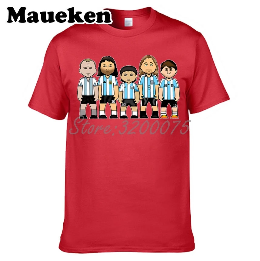 Мужская самая большая из легенд Аргентины Габриэль батиштута Lionel Messi Diego Maradona Mario Kempes Футболка мужская футболка W0523029 - Цвет: 8