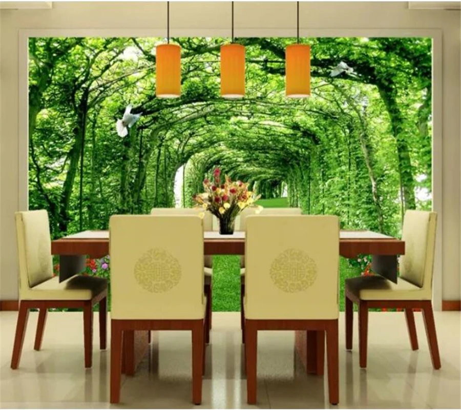 wellyu papel de parede Custom wallpaper 3d photo murals park woods lawn living room landscape background wall paper | Обустройство