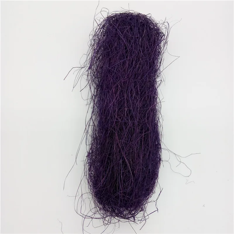Dark Purple 10 г сизаль природа сизаль деревенский рафия DIY букет цветов Подарочная коробка Упаковка украшения свадебные принадлежности гнездо Искусство ремесло - Цвет: Dark Purple