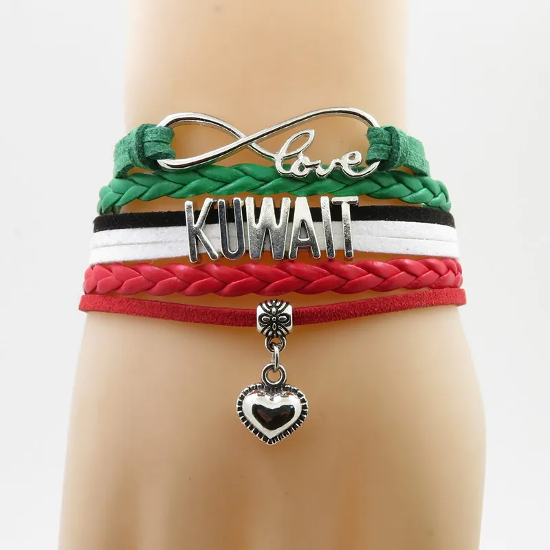 infinity love kuwait Bracelet heart Charm country bracelets fashion man and woman rope bracelet jewelry | Украшения и аксессуары