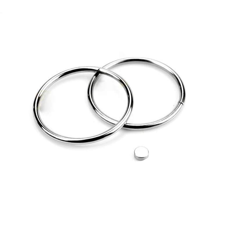 1 набор серебряных супердвух колец волшебных трюков железный магнитный замок