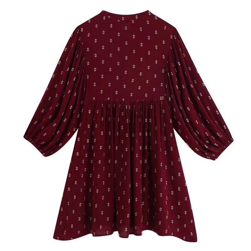 2019 лето осень Boho женское хлопковое платье с вышитым v-образным вырезом и длинным