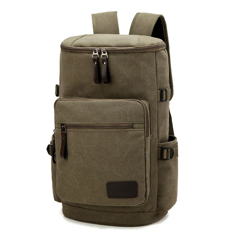 Army green Мужская холщовая спортивная сумка рюкзак тренировочная сумка ведро цилиндр спортивные фитнес сумки для женщин Bolsa Deporte Mochila Deportiva XA144D - Цвет: Army green