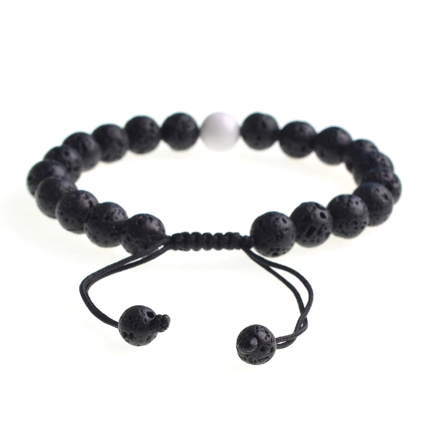 2PCS/lOT Fashion Friendship Woven Stone Bracelet Natural Howlite Chakra Healing Men Lava Bangle for Love | Украшения и аксессуары