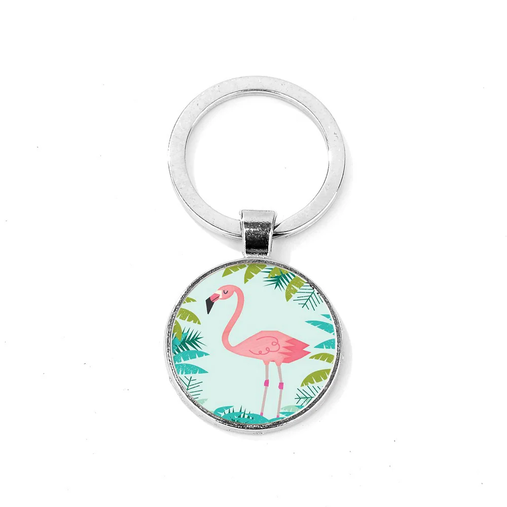 Азиатских Гавайи Стиль тропического леса брелок в виде фламинго летняя модная