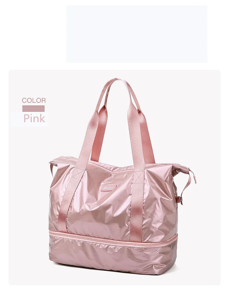 Pink Новинка, 3 цвета, Оксфорд, спортивная сумка для спортзала, дорожная, водонепроницаемая, прочная, спортивная сумка с обувью, мужская, t, сухая, влажная, отделенная слоем, для мужчин и женщин - Цвет: Pink