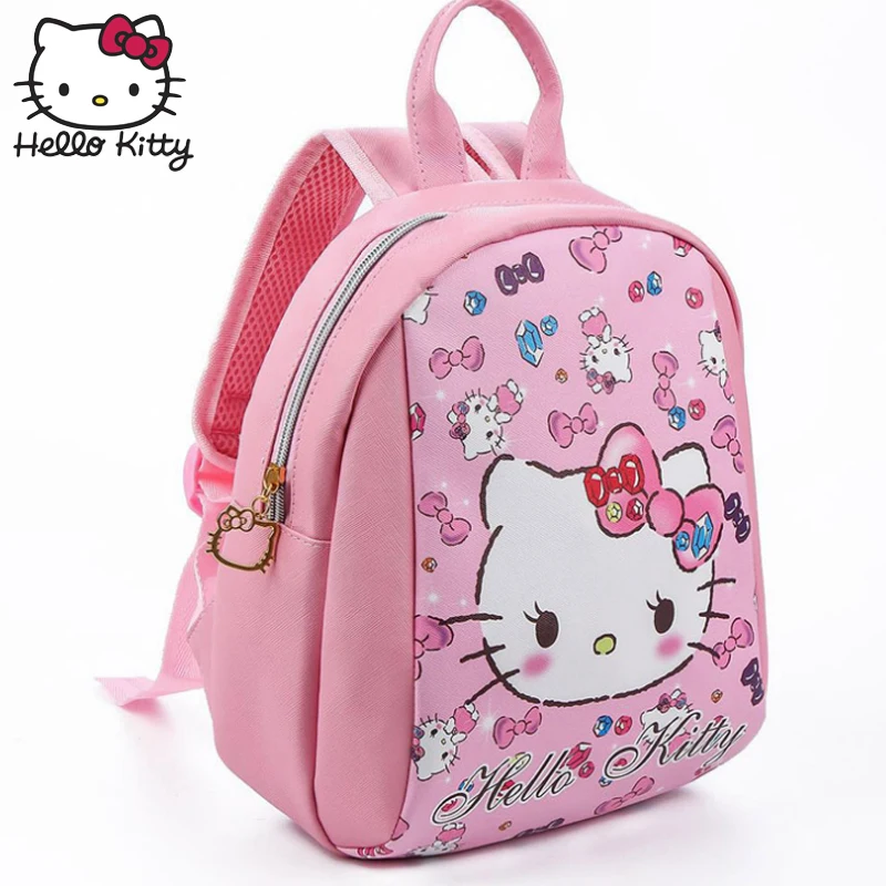 Милый плюшевый рюкзак с рисунком Hello Kitty розовый детский 3D кота школьный для