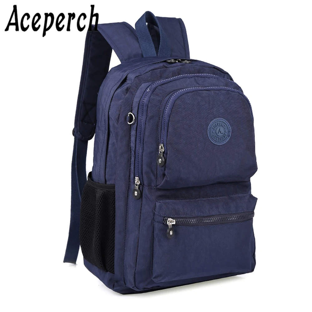ACEPERCH женский рюкзак Mochila Escolar Feminina, нейлоновые школьные рюкзаки для девочек-подростков, повседневный Большой Вместительный рюкзак