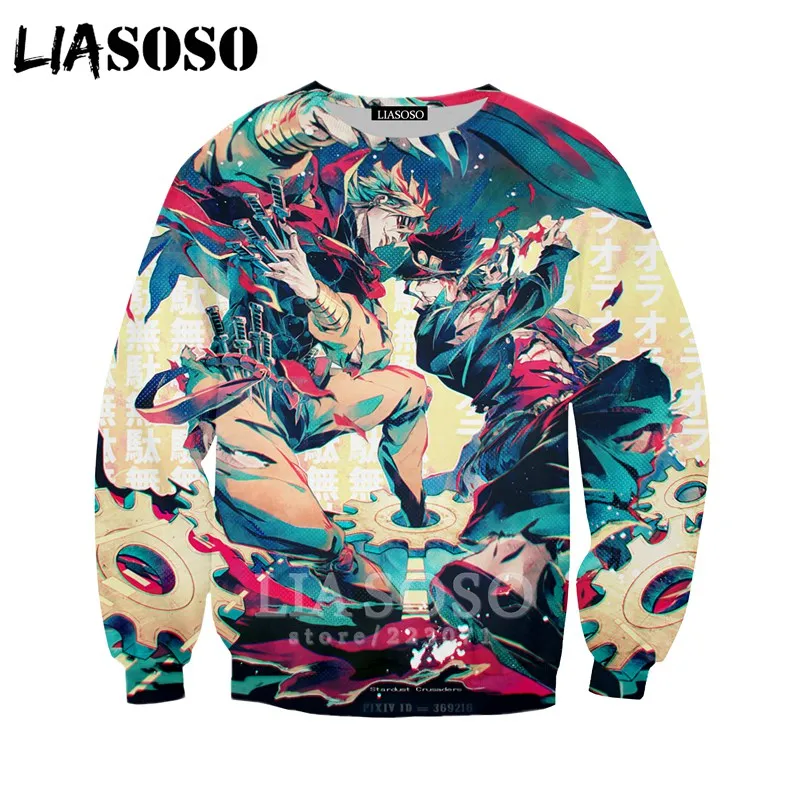 13 LIASOSO осень для мужчин женщин Higashikata Josuke толстовки 3D принт аниме JoJo Необычные Приключения толстовка хип хоп Топ пуловер B051-5 - Цвет: 13