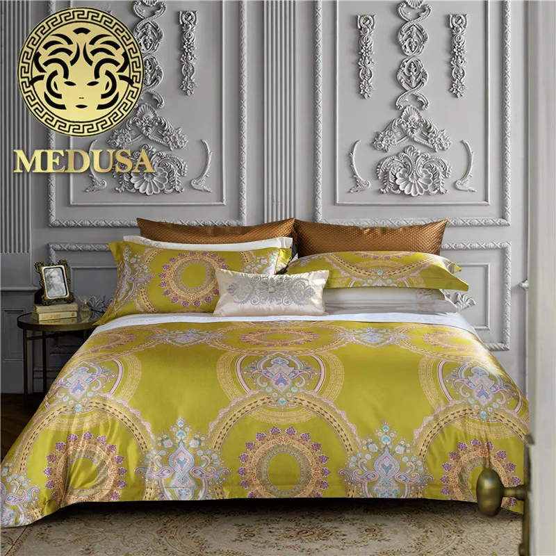 Медуза 1400TC Дамаск Европа дворца постельные принадлежности король Королева