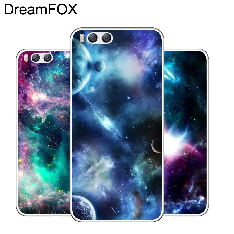 DREAMFOX L375 Горячая с изображением Луны и космических силиконовый чехол-накладка из