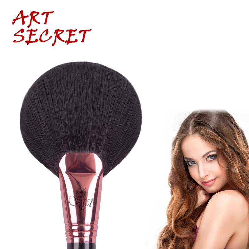 Artsecret Fan#210 косметическая пудра для макияжа, кисти, инструменты, мягкие синтетические волосы, лазерный логотип, розовый алюминий, наконечник, деревянная ручка