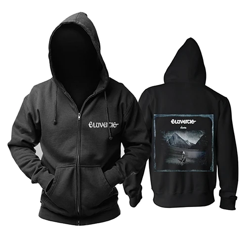Bloodhoof Eluveitie Kernnunos MUSICAT народная Металлическая черная толстовка Азиатский размер - Цвет: 5