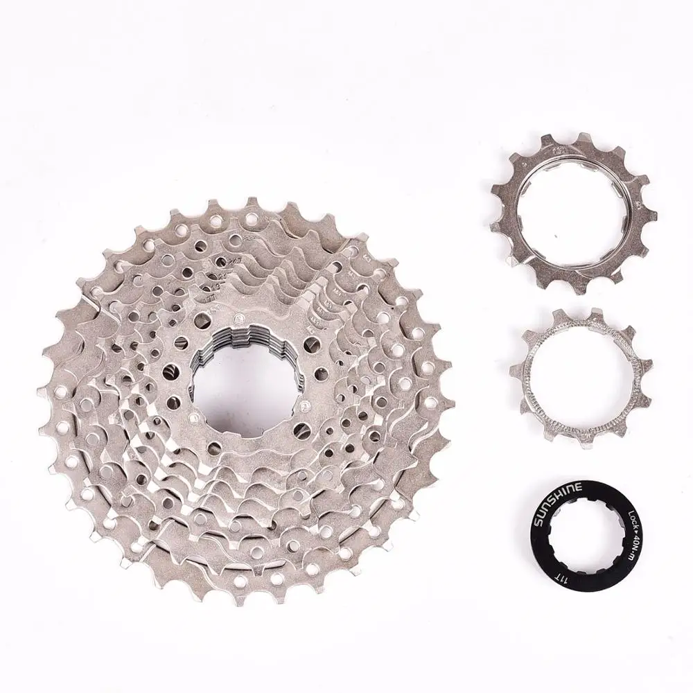 SUNSHINE MTB горный велосипед 9S кассета свободного хода 9 скоростей маховик шатун со звездами для велосипеда части с резьбой 11-32T36T40T42T50T