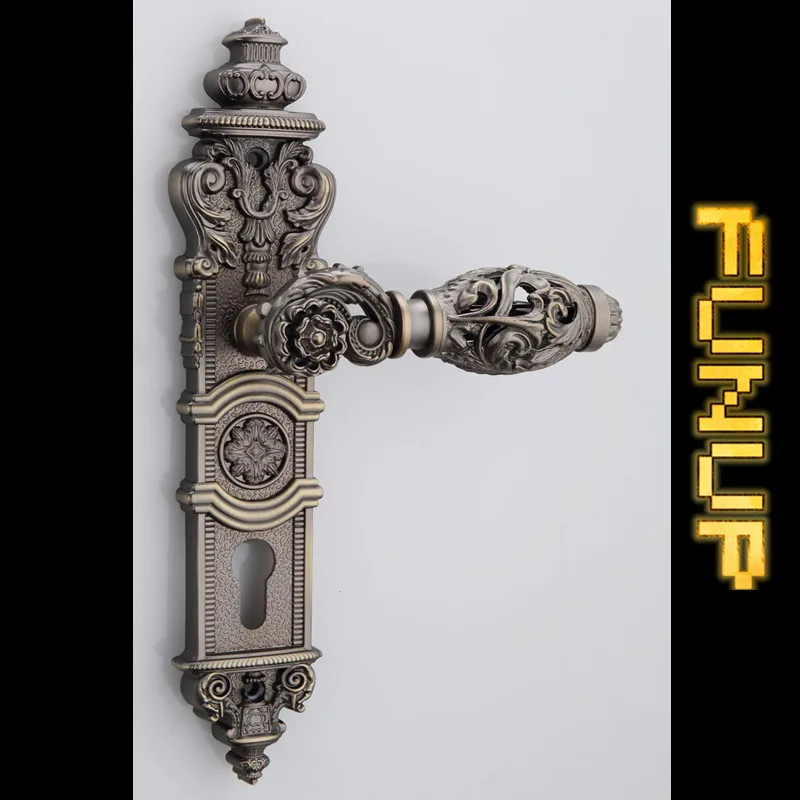 85 мм Центральное расстояние полый раздвоенный дверной замок с античной