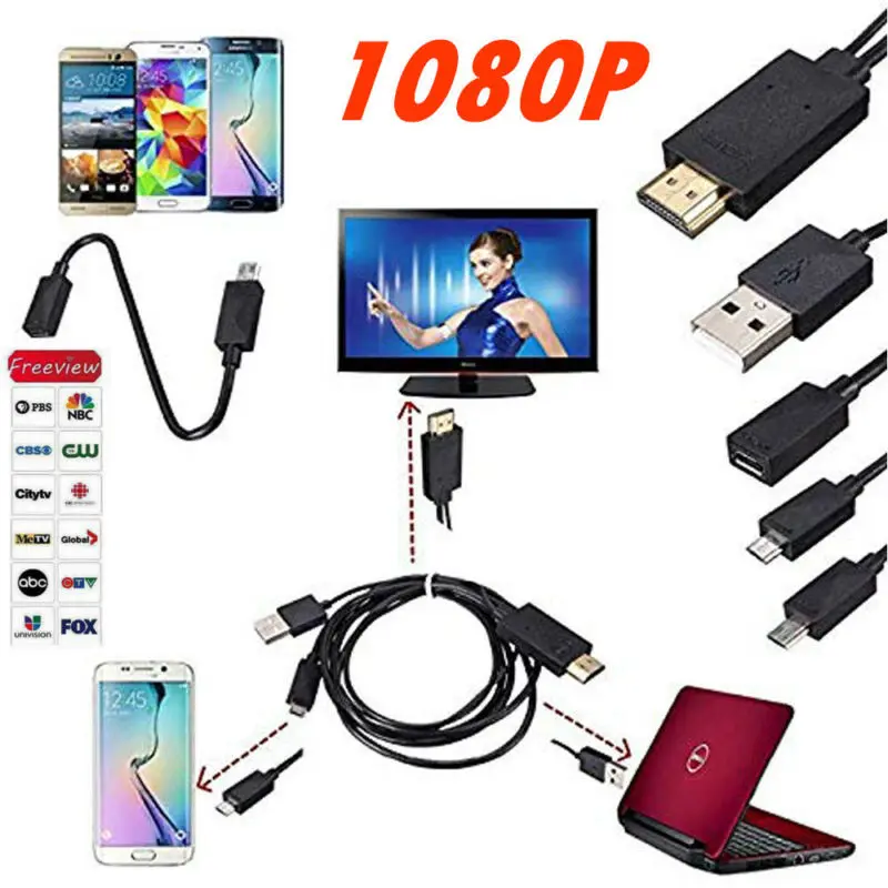 Горячая Распродажа Универсальный Android телефон MHL Micro USB HDMI 1080P HD TV кабель адаптер |