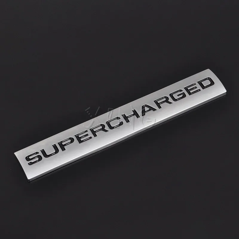 For Silver Superchar Автомобильный стикер эмблема авто значок наклейка для Supercharged Land Rover Range Rover Sport Audi A4 A5 A6 Q3 Q5 VW автомобиль Стайлинг Аксессуары - Название цвета: For Silver Superchar