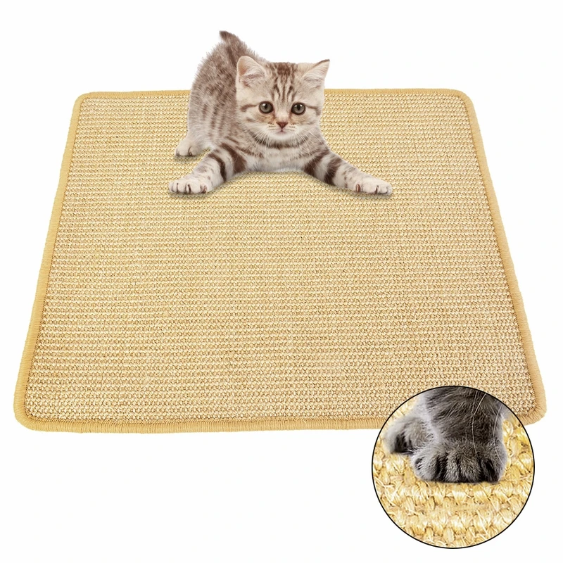 Hoomall Натуральный сизаль Когтеточка для кошек коврик игрушка кошка блокнот доска