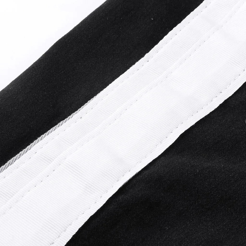 

Fashion Denim Embroidery Cotton Training Bodybuilding Straight Hole Pocket Trouser Distressed Jeans Pant z01