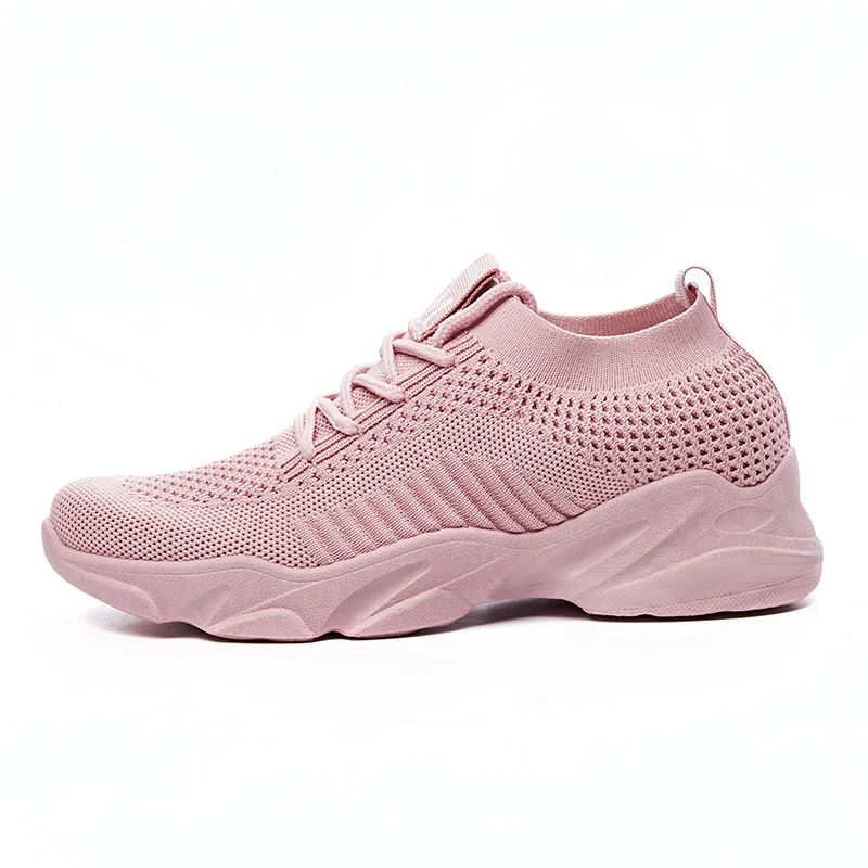pink 807 Женские кроссовки; коллекция года; розовая Женская Вулканизированная обувь; повседневные женские туфли на плоской подошве; кроссовки из сетчатого материала; мягкая прогулочная обувь; zapatos mujer - Цвет: pink 807