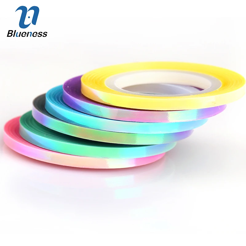 стикеры наклейки ногтей чередование Клейкие ленты линия Русалка Карамельный